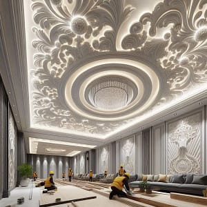 Gypsum Decoration Gypsum Decore Service in Qatar